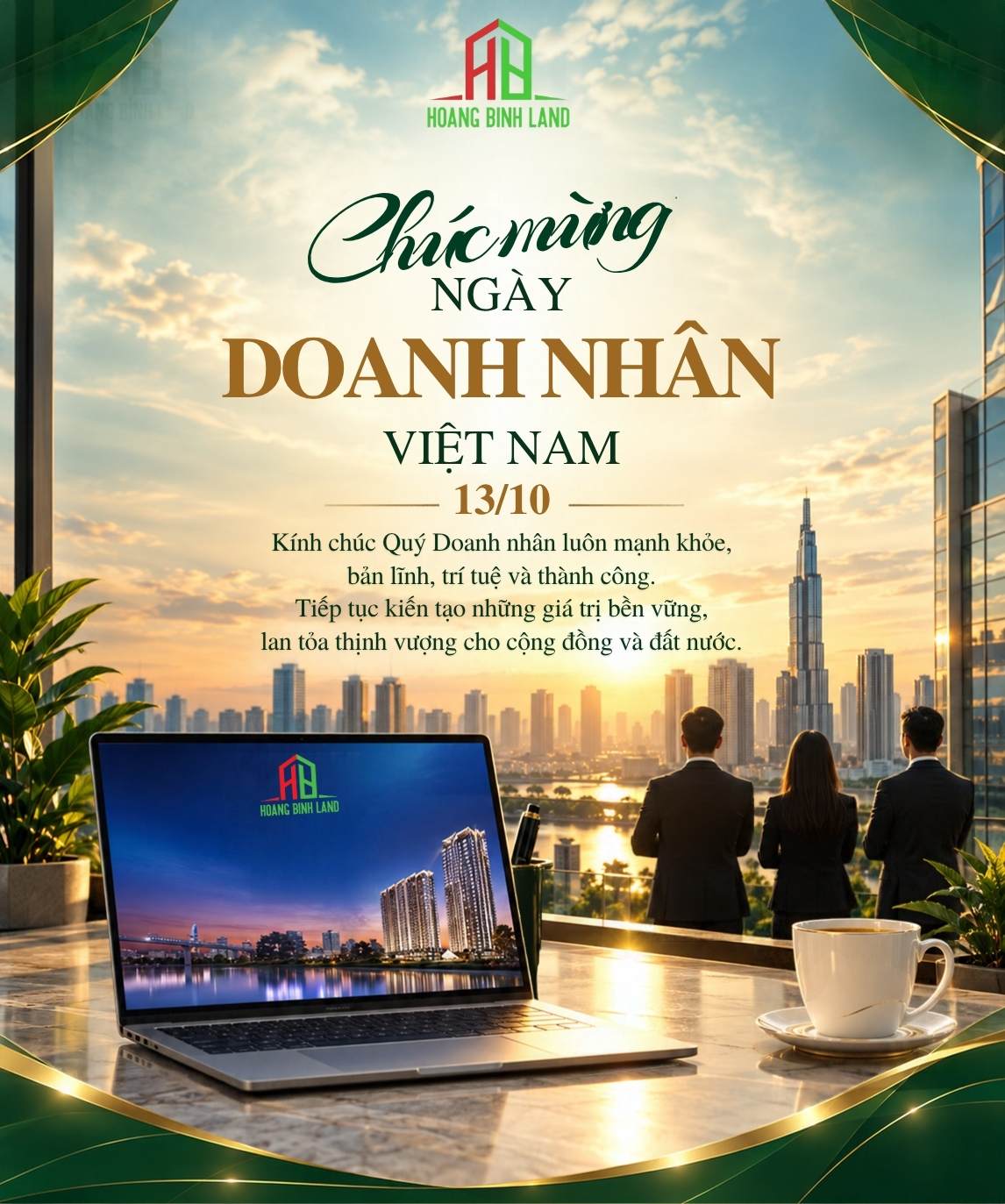 HOÀNG BÌNH LAND CHÚC MỪNG NGÀY DOANH NHÂN VIỆT NAM 13/10 